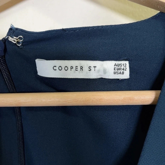 COOPER ST | NAVY VNECK LONG SLEEVE MINI DRESS - Picture 6 of 14